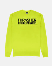 Load image into Gallery viewer, Thrasher Destruction High Vis Crewneck Sweatshirt
