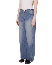 Load image into Gallery viewer, Obey Women's-Leah III Baggy Denim-Heavy Vintage Indigo
