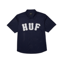 Load image into Gallery viewer, HUF Arch Mesh Button Up Top Navy Blue
