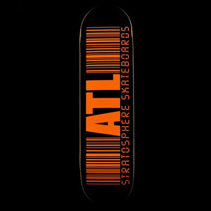 Stratosphere Neon Barcode Shop Deck-8.38” (Orange)