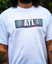 Load image into Gallery viewer, Stratosphere Plaid Barcode Tee-White
