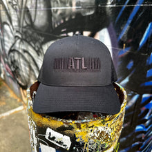 Load image into Gallery viewer, Stratosphere Barcode Trucker Hat-Black/Black
