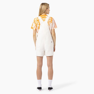 Dickies Women’s Duck Bib Shortalls-Stonewashed Cloud