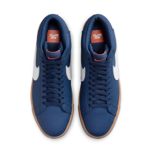 Nike SB Zoom Blazer Mid Skate Shoes-'Orange Label' Navy/Gum