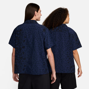 Nike SB Animal Print Bowler Button Up Shirt-Navy