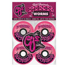 Load image into Gallery viewer, OJ Wheels Pink Worms Super Juice Wheels- 60MM 78A
