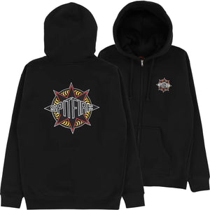 Spitfire Sure Shot Zip Hoodie-Black