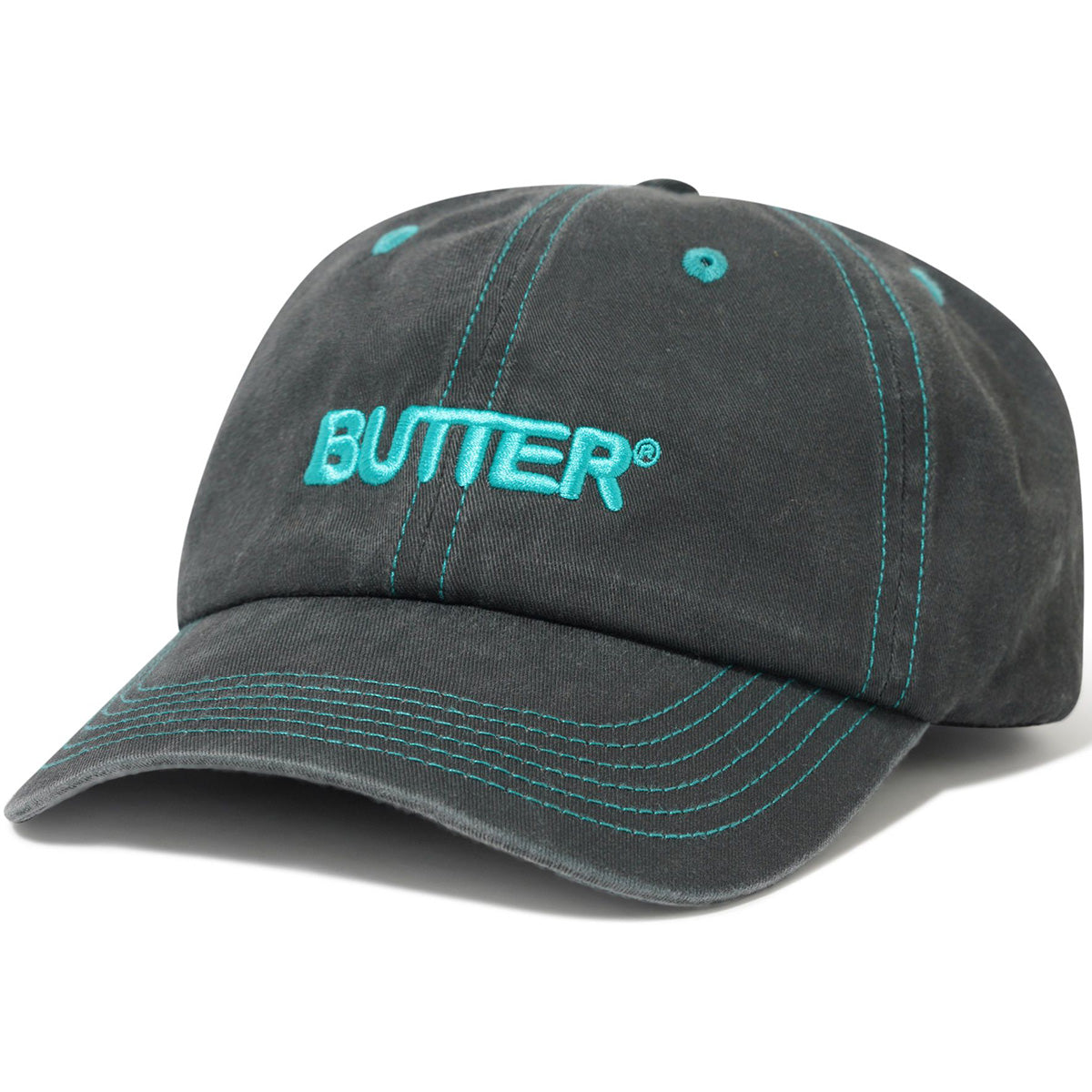 Butter Goods - Rounded Logo 6 Panel Cap-Black