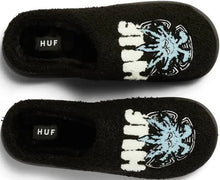 Load image into Gallery viewer, HUF Snow Angel Fuzzy Slippers-Black
