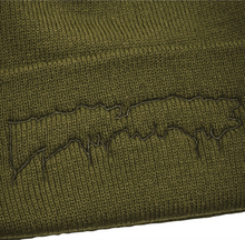 Load image into Gallery viewer, Fucking Awesome Embroidered Drip Beanie-Olive
