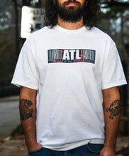 Load image into Gallery viewer, Stratosphere Plaid Barcode Tee-White
