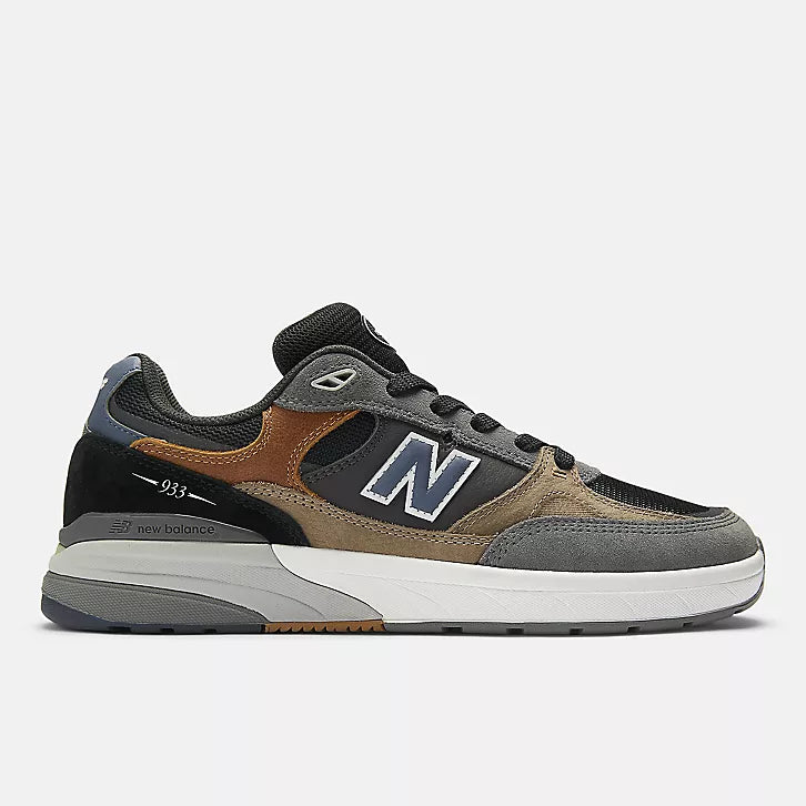 NB Numeric Andrew Reynolds 933 Skate Shoes-Castlerock/Vintage Indigo