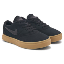 Load image into Gallery viewer, Nike SB Youth Check Canvas Shoes-Black/Black/Gum

