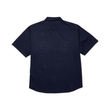 Load image into Gallery viewer, HUF Arch Mesh Button Up Top Navy Blue
