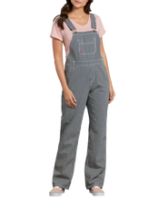 Load image into Gallery viewer, Dickies Women’s Bib Overalls-Hickory Stripe
