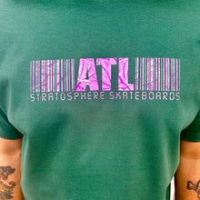 Load image into Gallery viewer, Stratosphere 420 Barcode Tee Green/Purple
