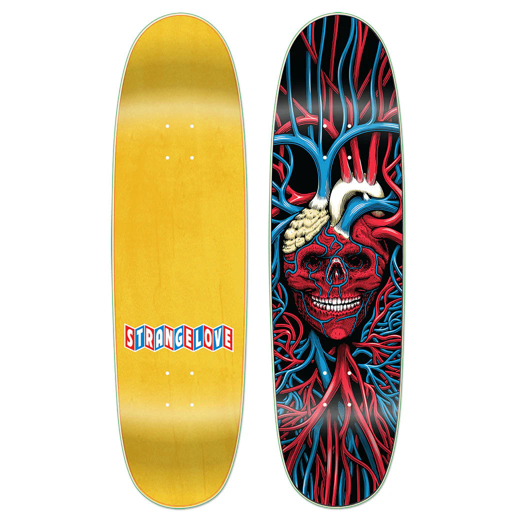 StrangeLove Skateboards Heart Skull / Black Velvet / 8.875 Deck