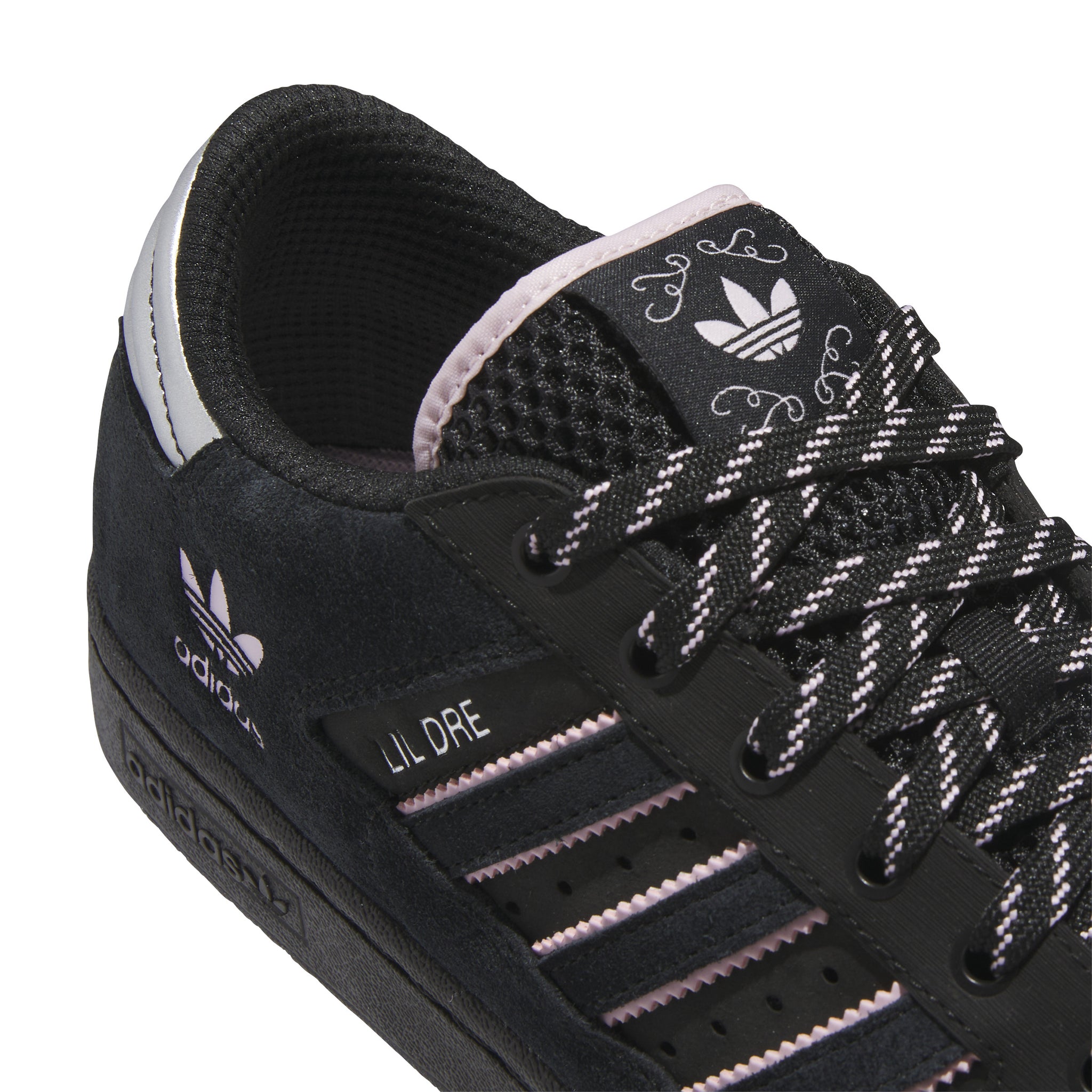 Adidas Centennial 85 Lo Adv x Lil Dre Skate Shoes-Black/Pink Stratosphere Skateboards Adidas Centennial 85 Lo Adv x Lil Dre Skate Shoes-Black/Pink Stratosphere Skateboards