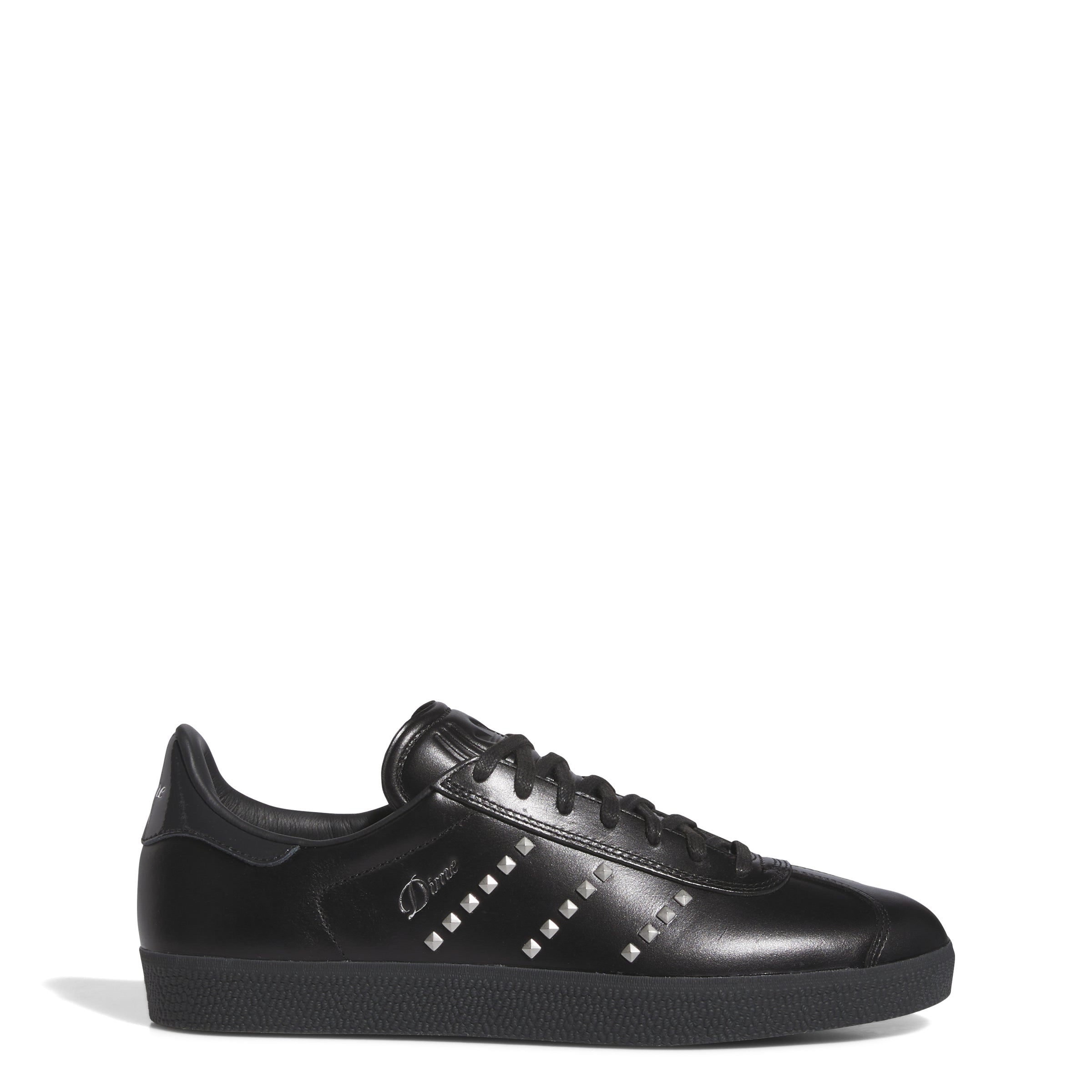 Adidas x Dime Gazelle Adv Skate Shoes-Core Black/Silver Metallic 