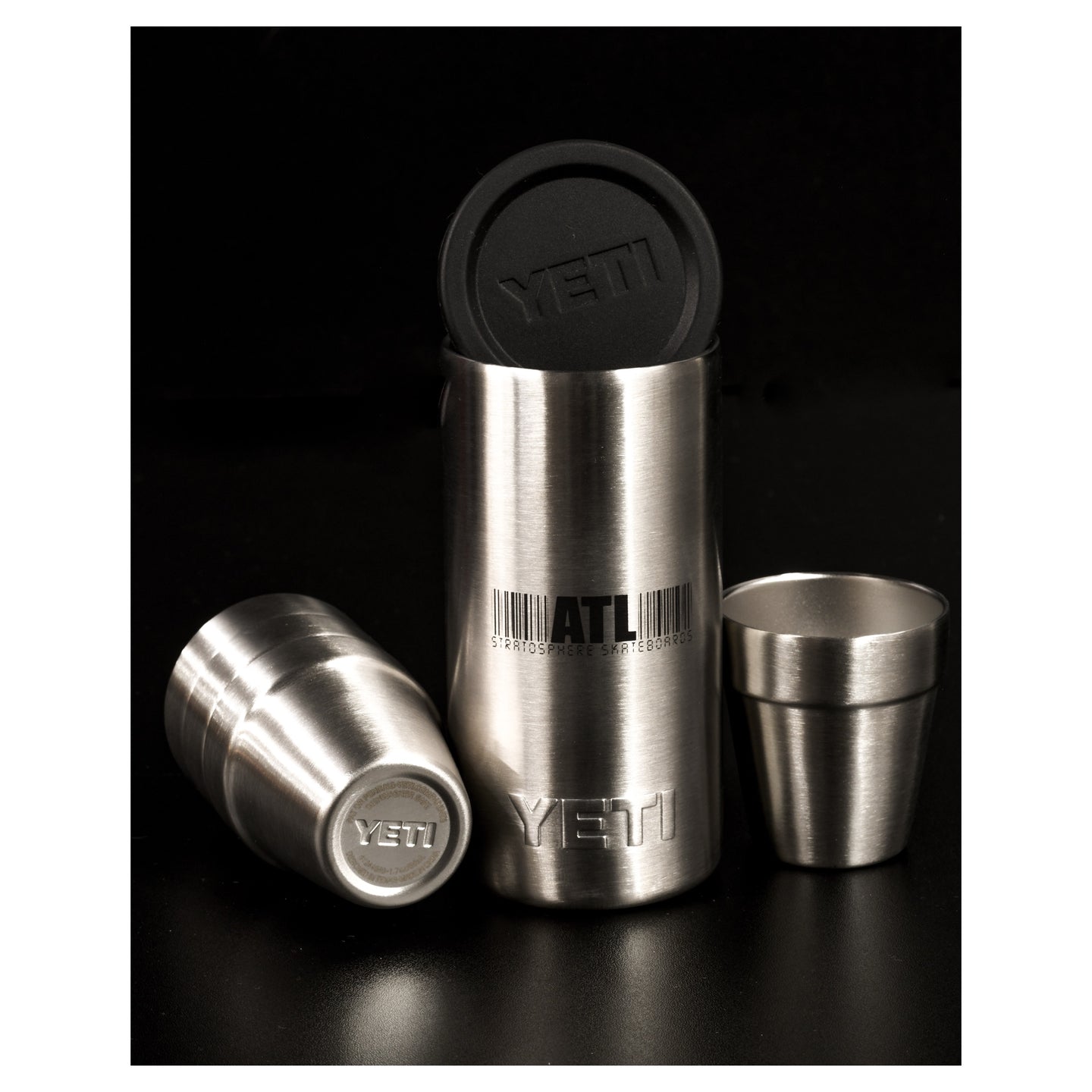 YETI Stainless Steel Shot Glass Set w/ Carrying Case-Stratosphere Barcode