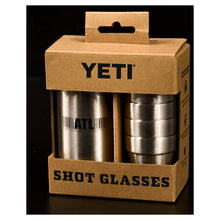Load image into Gallery viewer, YETI Stainless Steel Shot Glass Set w/ Carrying Case-Stratosphere Barcode
