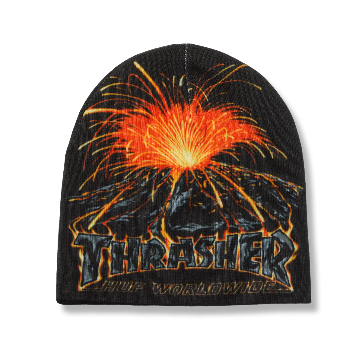 HUF x Thrasher Meltdown Reversible Beanie