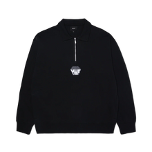 Load image into Gallery viewer, HUF Big Block 1/4 Zip French Terry Top-Black
