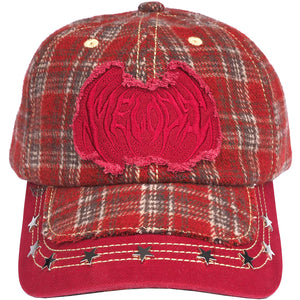 EC melodi キャップ 赤 EC Melodi Red Plaid Star Studded Hat – Stratosphere Skateboards