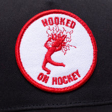 Load image into Gallery viewer, Hockey Hooked on Hockey Hat-Black
