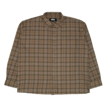Load image into Gallery viewer, Hockey Long Sleeve Plaid Shirt-Brown
