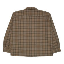 Load image into Gallery viewer, Hockey Long Sleeve Plaid Shirt-Brown
