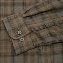 Load image into Gallery viewer, Hockey Long Sleeve Plaid Shirt-Brown
