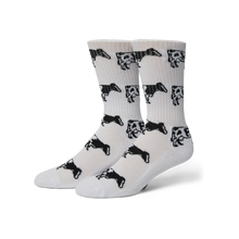 Load image into Gallery viewer, HUF Moo Crew Socks-White
