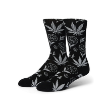 Load image into Gallery viewer, HUF Plantlife Porcelain Crew Socks-Black
